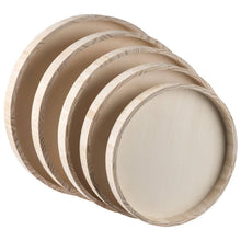 Load image into Gallery viewer, Wooden Nested Serving Trays Five Piece Set Round